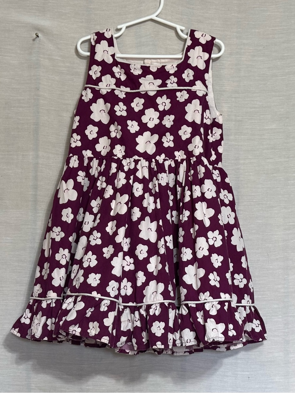 Sweet Honey Girls 10Y Purple White Floral Cotton Dress NWOT